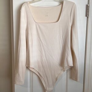 a new day Cream Ribbed Bodysuit